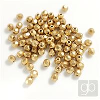 Brúsené guliky 3 mm Zlatá MAT (00030/01710) 100 ks