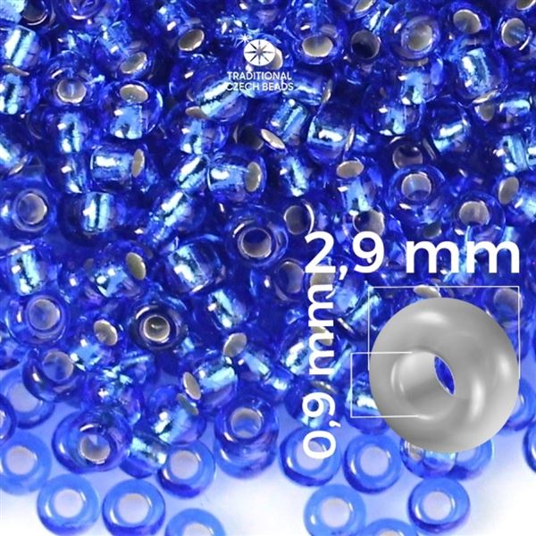 Preciosa rokajl 8/0 2,9 mm 20 g Modr 37050