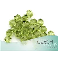 Brúsené korálky Bicone Slnieka 4 mm