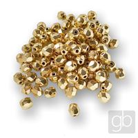 Brúsené guličky 4 mm Zlatá (00030-26200) 100 ks