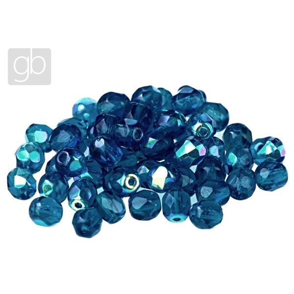 Brsen korlky gulika 4 mm Modr (60100 28701) 100 ks