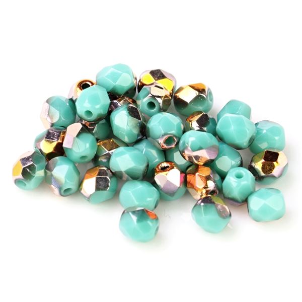 Brsen korlky gulika 4 mm Tyrkysov (63130 28701) 100 ks