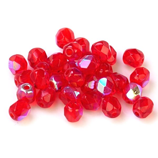 Brsen korlky gulika 4 mm erven (90070 28710) 100 ks