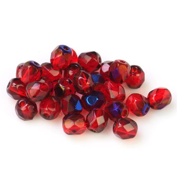 Brsen korlky gulika 4 mm erven (90120 AB) 100 ks