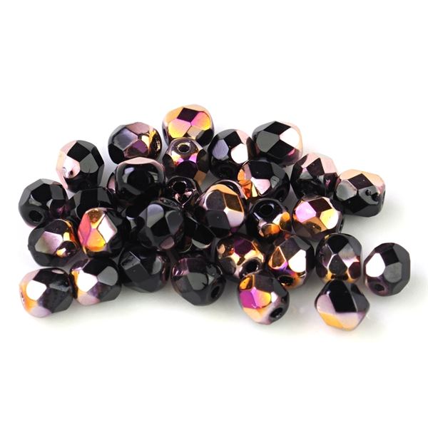 Brsen korlky gulika 4 mm ierna ( 23980 23001) 100 ks