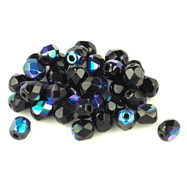 Brsen korlky gulika 4 mm ierna (23980 28701) 100 ks