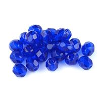 Brúsené korálky gulika 6 mm Modrá (30100) 50 ks
