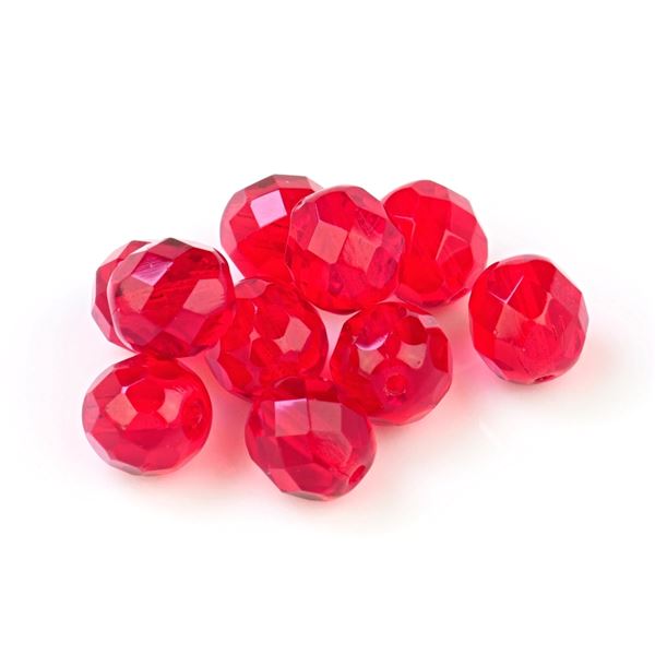 Brsen korlky gulika 8 mm erven (90090) 10 ks