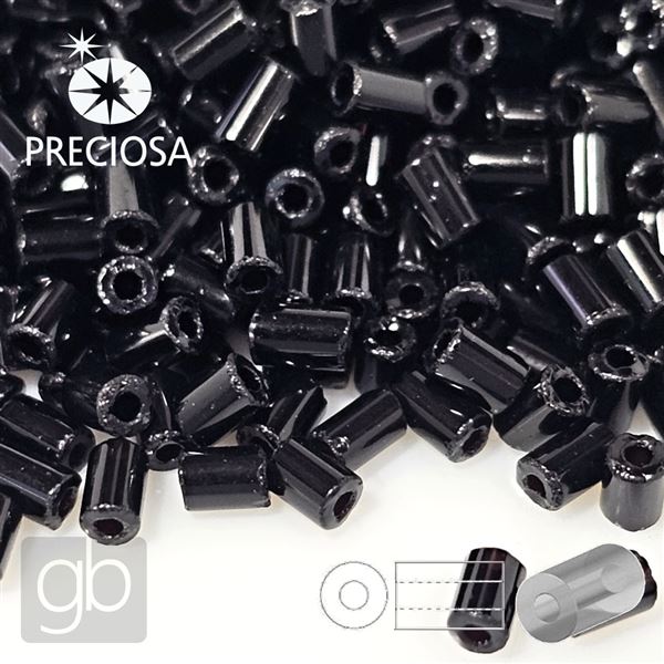Čípky Preciosa Bugles Tubes 3 mm 20 g Čierna 23980