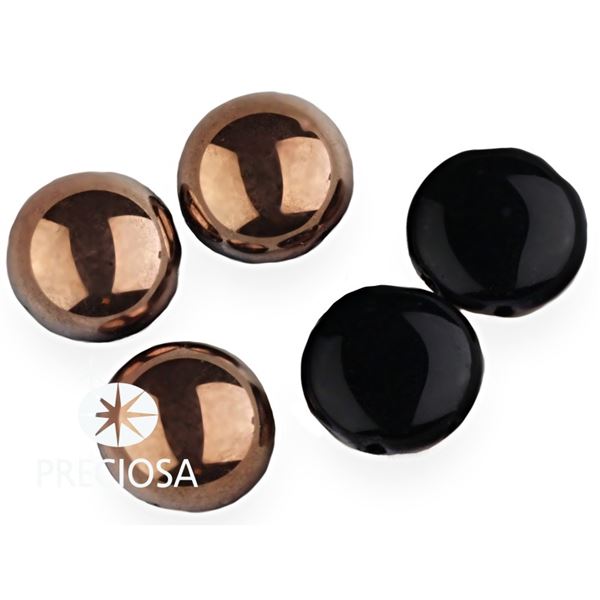 PRECIOSA Candy korlky 12mm 5ks ierna bronz (23980 27101) CAN12007