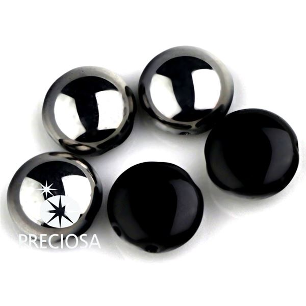 PRECIOSA Candy korlky 12mm 5ks ierna hametit (23980 27401) CAN12011