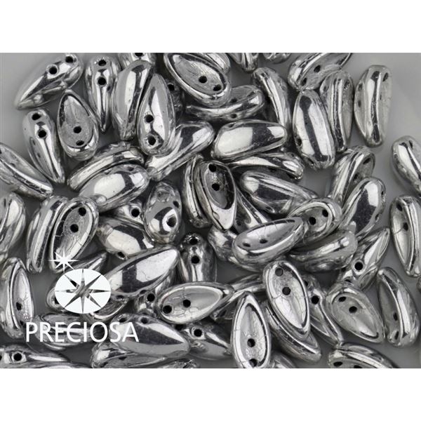 PRECIOSA Chilli 4x11 mm 15 ks Strieborn (23980 27000) CHIL102