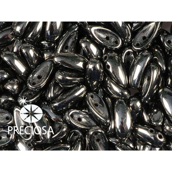 PRECIOSA Chilli 4x11 mm 15 ks Hematit (23980 28701) CHIL105