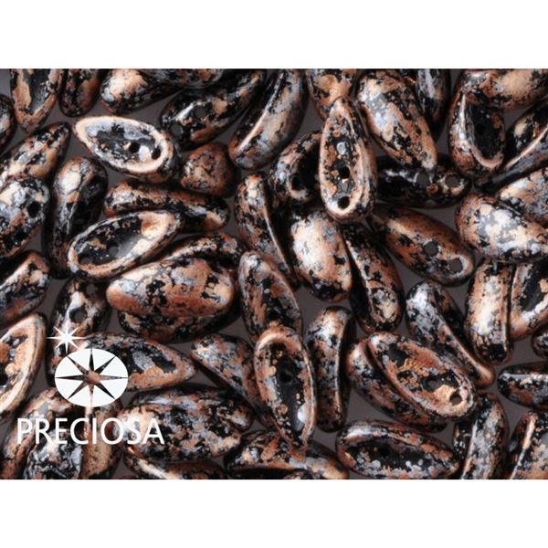 PRECIOSA Chilli 4x11 mm 15 ks ierna+bronz (23980 45709)