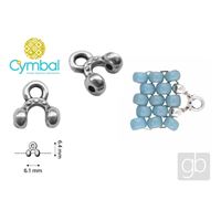 CYMBAL ALONA 8/0 BEADS Koncovka Starostriebro