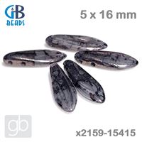 Listok dvojdierkový 5 x 16 mm Fialová x2159-15415 5 ks