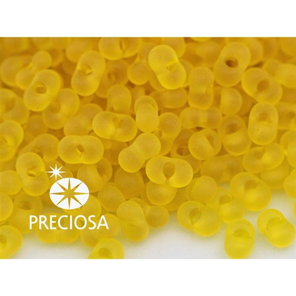 Korálky Rokajl Preciosa Farfalle MATT 2x4 mm 10g žltá FF764