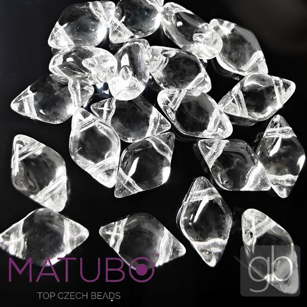 GEMDUO Matubo 8 x 5 mm Číra 00030-00000