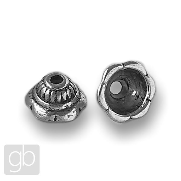 Kaplk biutrny zdoben 8 x 4,5 mm Starostriebro