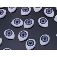 Oči bižutérne 14x10 mm Plast 1 ks Modrá