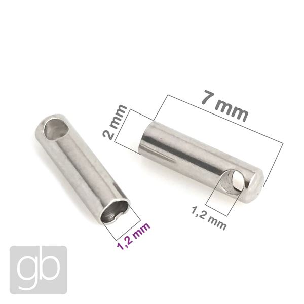 Kaplk biutrny 7 x 2 mm Chirurgick ocel Otvor 1,2 mm 2 ks