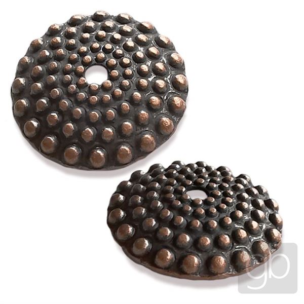 Kaplík bižutérny zdobený 15x3 mm staromosadz KAPL060