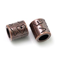 Korálky kovové STAROME 9 x 8 mm (otvor 5 mm)