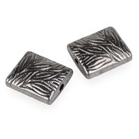 Kovové korálky 10x10x4 mm (otvor 1,5 mm)