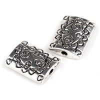 Kovové korálky 13x10x3 mm (otvor 1,2 mm)