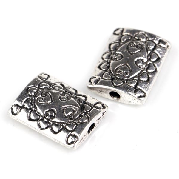 Kovov korlky 13x10x3 mm (otvor 1,2 mm)