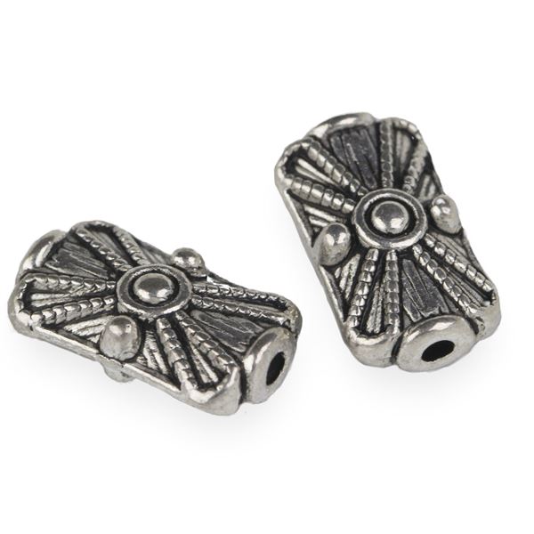 Kovov korlky 15x9x4 mm (otvor 1,2 mm)