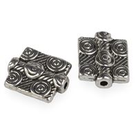 Kovové korálky 12,5x10x3 mm (otvor 1,2 mm)