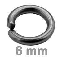 Krúok spojovací jednoduchý HEMATITE 6 mm 10 ks