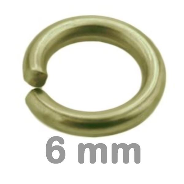 Kroužek spojovací jednoduchý 6 mm Staromosaz 10 ks