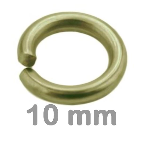 Krúžok spojovací jednoduchý 10 mm staromosadz 10 ks 