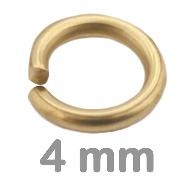 Krúžok spojovací jednoduchý ZLATÝ 4 mm (10 ks)