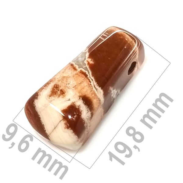Jaspis brekciov - vtan 19,8 x 9,6 mm MI002