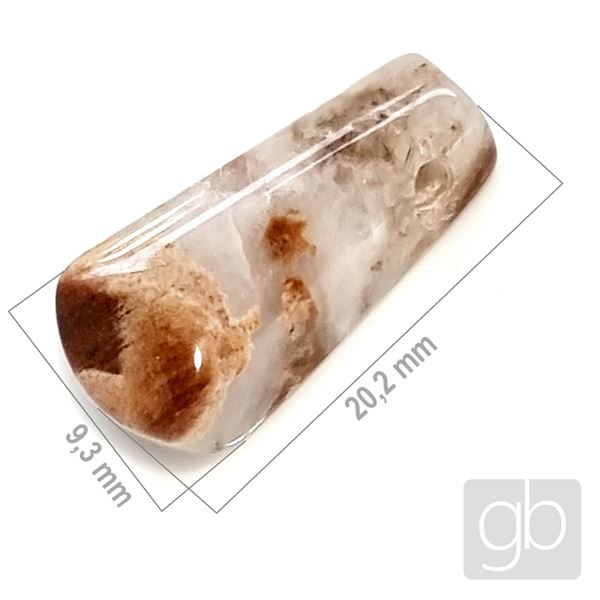 Jaspis brekciový - vŕtaný 20,2 x 9,3  mm MI023