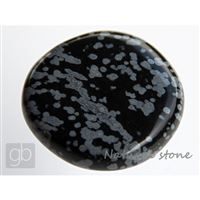 Obsidian obláčkový placka (37,9x36,4x10,2 mm)