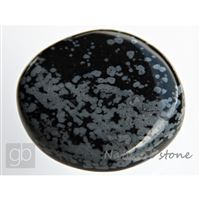 Obsidian oblákový placka (41,2x38,9x10,8 mm)