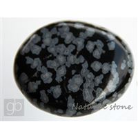 Obsidian obláčkový placka (38,9x35,7x11,5 mm)