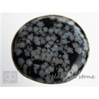 Obsidian obláčkový placka (39,7x39x9,5 mm)