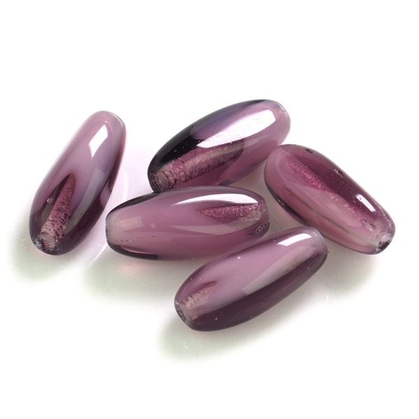 Stláčané korálky Oliva Fialová 13 x 5,4 mm MP00663