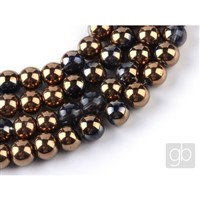 Stláané korálky gulika 4 mm edá + Bronzová MP00946