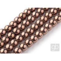 Stláané korálky gulika 8 mm Medená MP00976
