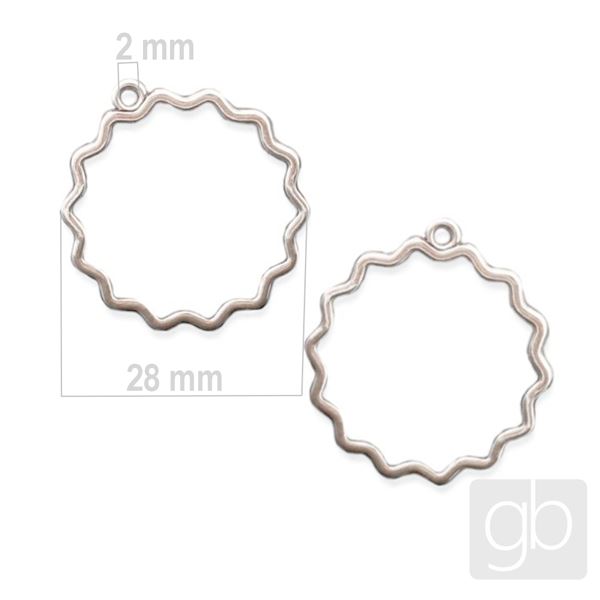 Nunicov diel 30 x 28 mm starostriebro