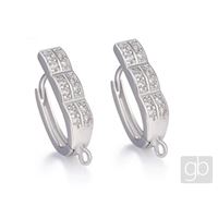 Náunicové zapínanie se zirkony uzavené 18 x 11 mm