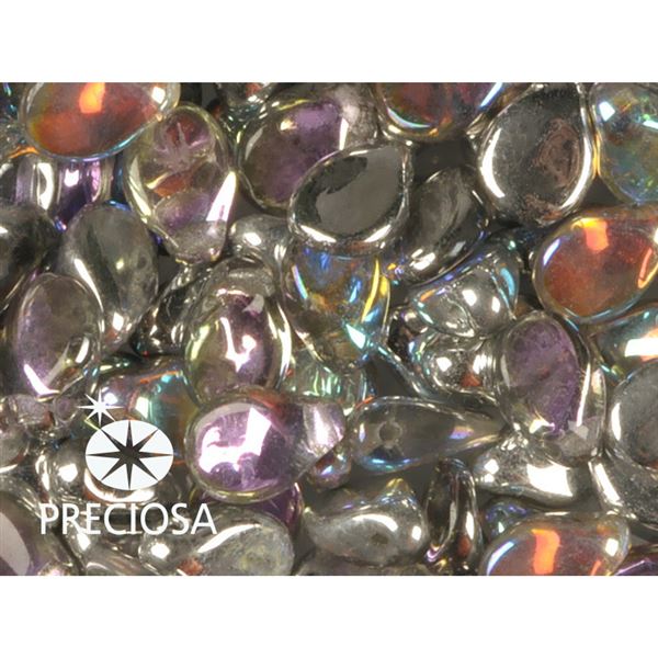 Preciosa PIP korlky 5 x 7 mm 25 ks Strieborna 00030-98530