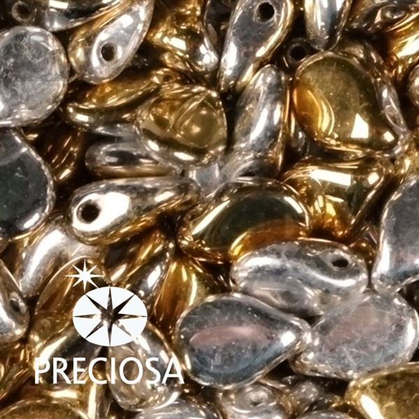 Preciosa PIP korálky 5 x 7 mm 25 ks Zlatá 00030-98550