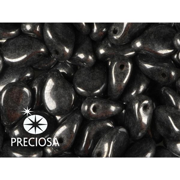 Preciosa PIP Korlky 5 x 7 mm 25 ks Hematit 23980-14400